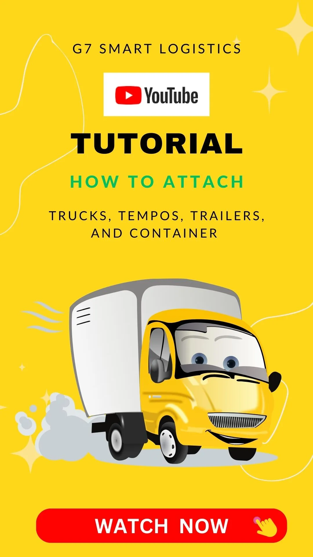 Video How to attach truck, tempo, trailers and containers on G7 app