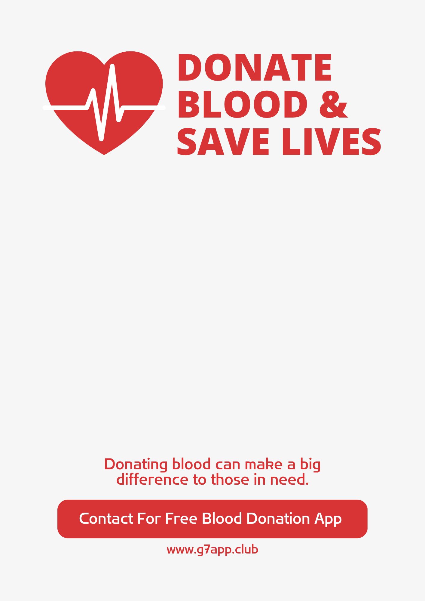 White background image, One Heart and Donate Blood and Save Lives written on this