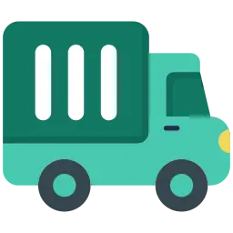 Green Truck Logo with white line to show Hire Loading Vehicles with app in Udipi