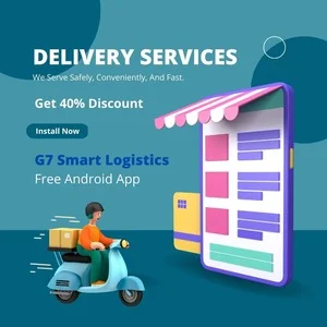 Square Image, a boy delivering on Scooter, offer 40% discount, Booked by G7 Smart logisitcs, Benefits of Using Truck Load Services