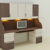 Big Study table with Drawers and Overhead made by Khits Furniture udhyog