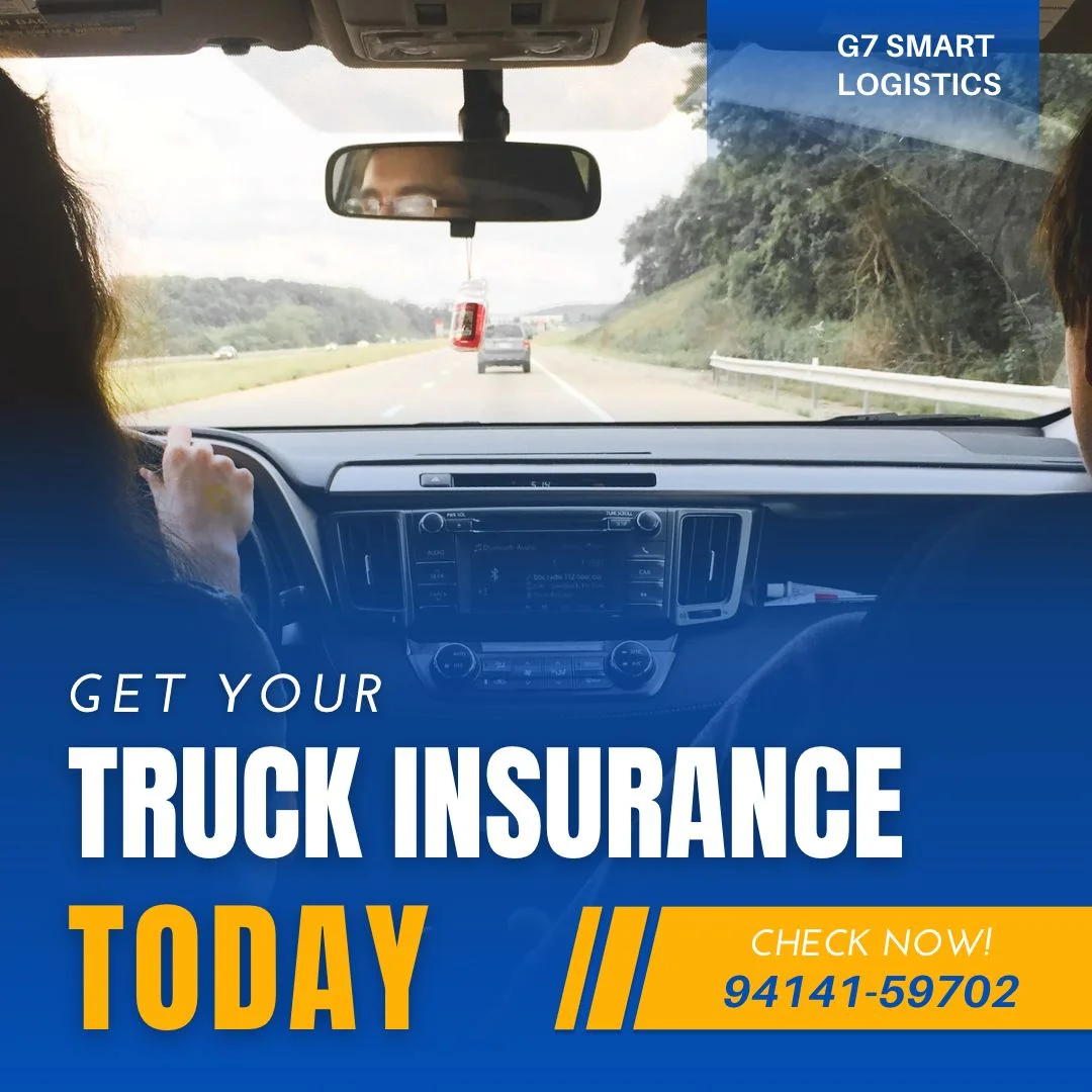 Woman Driving car on Road, get your insurance oday written in this square image, Materials Used in Truck Manufacturing