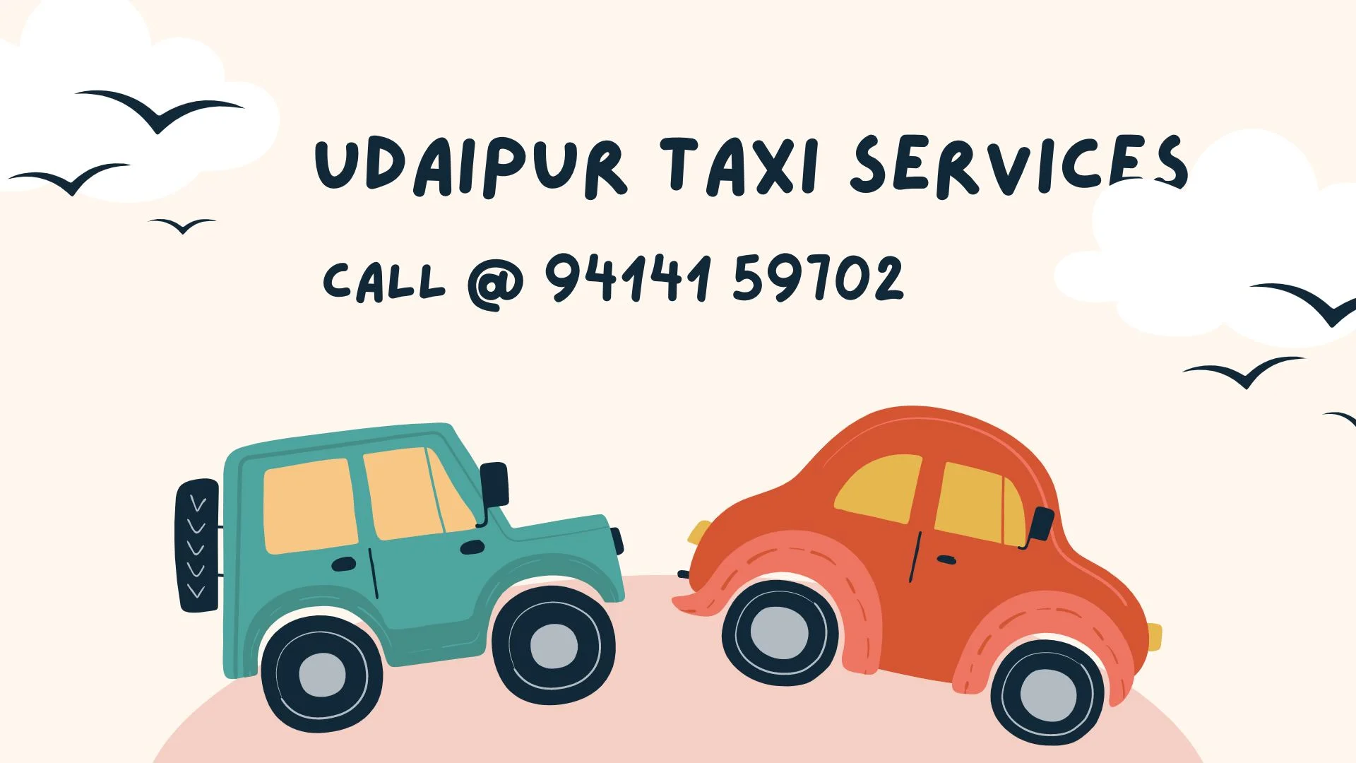 2 cartoon taxi on heal, Taxi Service in Udaipur Online